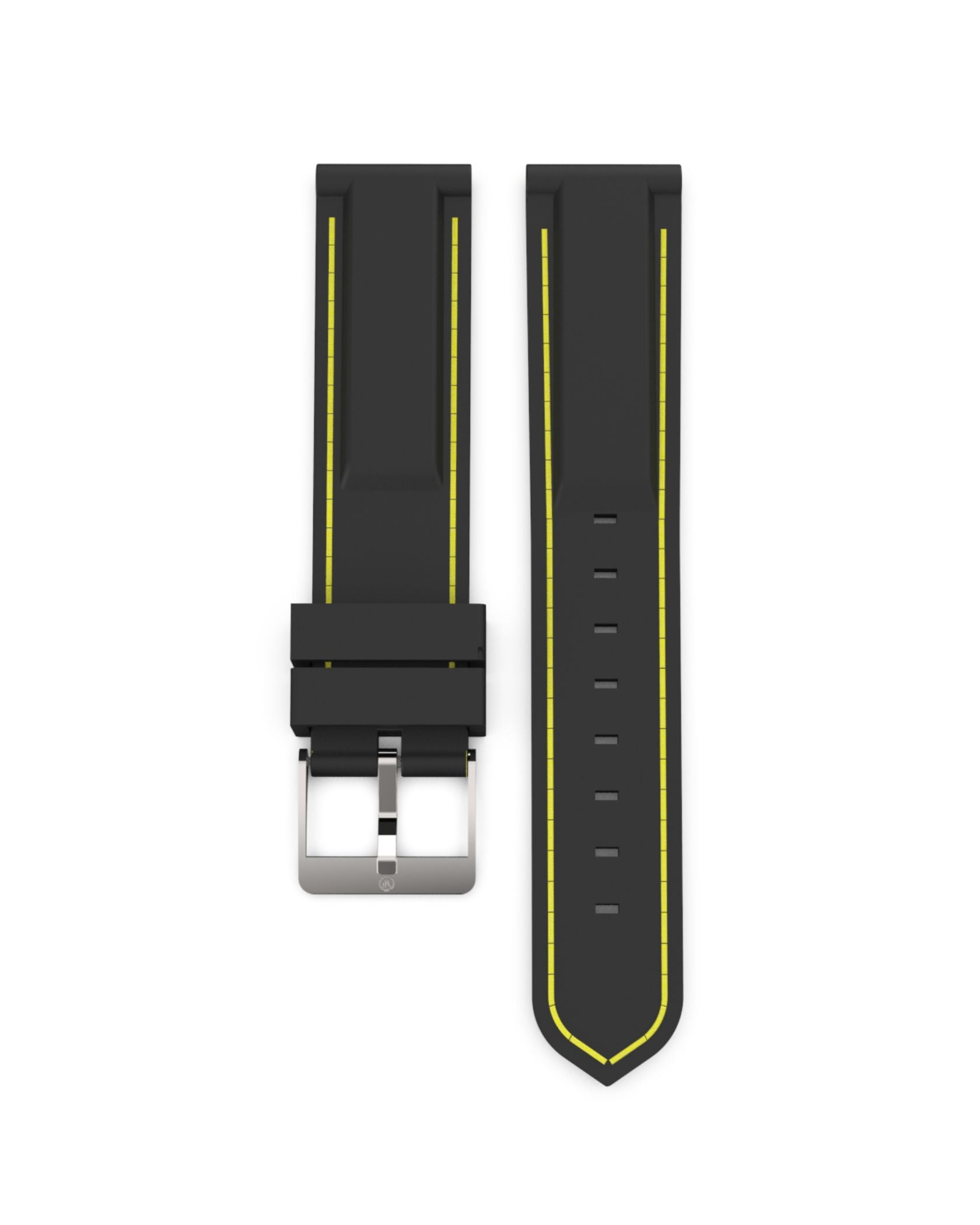 Black&Yellow Silicon sport strap