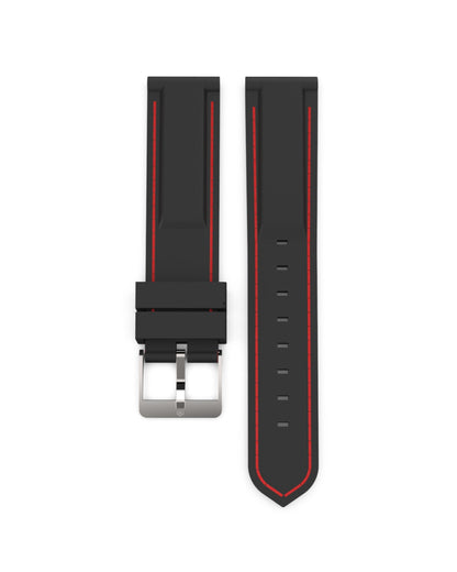 Black&Red Silicon sport strap