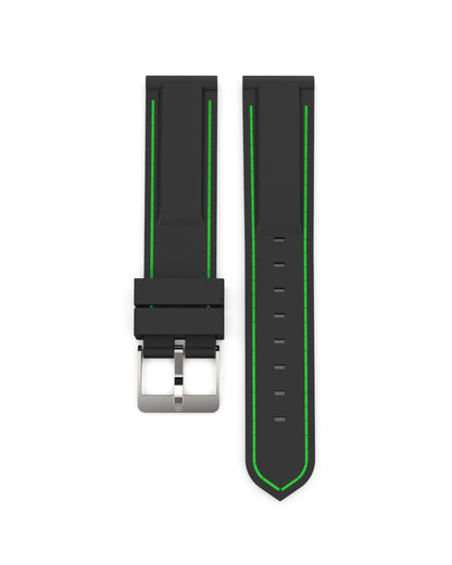 Black&Green Silicon sport strap